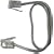 GE TL96114 Phone Line Cord (8", Gray, 4-conductor)
