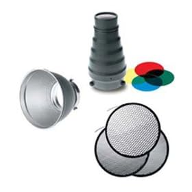 Samy's Exclusive StarFlash Accessory Kit With Snoot, Grids and Reflector