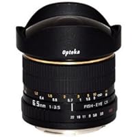 Opteka 6.5mm f/3.5 Manual Focus Aspherical Fisheye Lens for Canon EOS 60D, 50D, 40D, 5D, 1Ds, 1D, T1i, T2i, XSi, XS, XTi, T3 and T3i Digital SLR Cameras