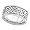 14K White Gold Etruscan Style Wedding Band - Size 5