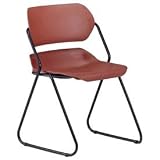Armless Plastic Stacking Chair - Black - Black Frame