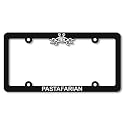 Flying Spaghetti Monster License Plate Frame - White on Black