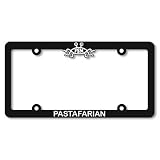 Flying Spaghetti Monster License Plate Frame - White on Black ~ Ring of Fire Enterprises