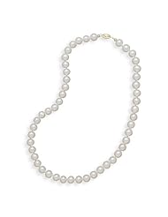 20 Inch 14k Yellow Gold 7.5-8mm Freshwater Pearl Necklace