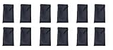 Twelve (12) Black Microfiber Cleaning and Storage Pouch / Sack / Cases for Sunglasses and Eyeglasses