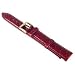 Red Leather Crocodile Grain Watchband Long Watch Band 18mm