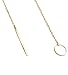 SUNNOW Women's Simple Gold Ring Circle Bar Pendant Shiny Alloy Short Necklace