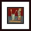 Art Poster Wood Framed Print - Tooth Brush - Artist: Susan Clickner- Poster Size: 10 X 10