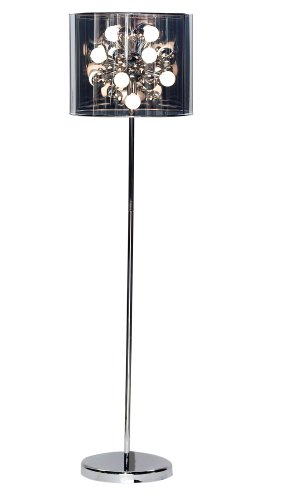 Adesso Starburst Floor Lamp, Steel