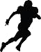 Running Football Silhouette Wall Decal by Wallmonkeys Peel and Stick Graphic (12 in H x 9 in W) WM269316