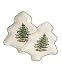 Spode Christmas Tree-Shaped Plates, Set of 2