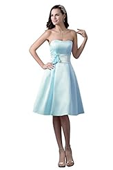 Lace Knee Length Satin Homecoming Dress/Prom Dress 