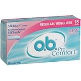 O.B. Tampon Procomfort Regular With Silk Touch Cover, 18 Ea