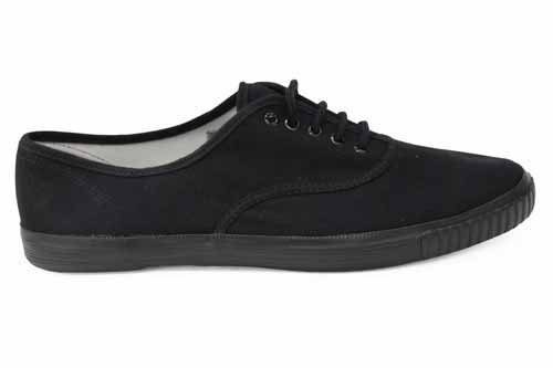 Mx913A Mens Black Old School Retro Plimsolls Plimsoles Pumps Shoes Size 9