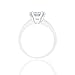 18k White Gold Plated Cubic Zirconia Round Solitaire Engagement Ring (2.35 carats)