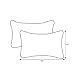 Pillow Perfect Pompeii Solid Indoor/Outdoor Lumbar Pillow Plush Fill, Weather and Fade Resistant, Lumbar - 11.5