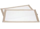 White/ taupe placemats