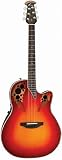Ovation C2078 LX Custom Elite Contour Acoustic-Electric Guitar w/ Case - Red Tear Drop