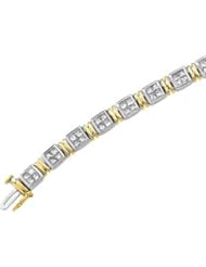 Two Tone Diamond Bracelet 14K White/Yellow 4 Ct Tw 63491