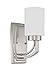 Luminance F22011-80 Transitional 1 Incandescent Light Vanity Fixture with Bright Satin Nickel Finish
