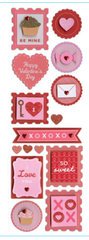 Martha Stewart Sticker Valentine Heart And Stamp