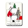 Rich Diesslins Cartoon Days of Christmas TCDC - Dale Hunt - Santa and the Useless Gift List - Light Switch Covers - 2 plug outlet cover