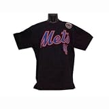 MLB New York Mets Print Applique Team Color Crew Neck T-Shirt