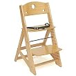 Height Right High Chair W/ Wooden Tray and Wooden Baby Grab Rail