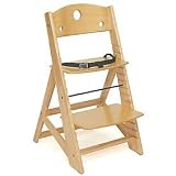 Height Right High Chair W/ Wooden Tray and Wooden Baby Grab Rail