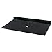 Pegasus 72624 37-Inch Black Granite Vessel Top with Drain Hole and EZ Punch Faucet Hole Drillings