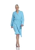 Produkt-Bild: Vossen Rom Kurzbademantel Kimono Style Waffel-Pique Fb. turquoise Gr. L