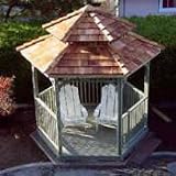 8ft Easy-Build Hexagon Gazebo - Tiered Roof