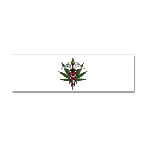 Bumper Sticker Medical Marijuana Symbol