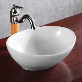ELANTI EC9838 Porcelain White Bowl Sink