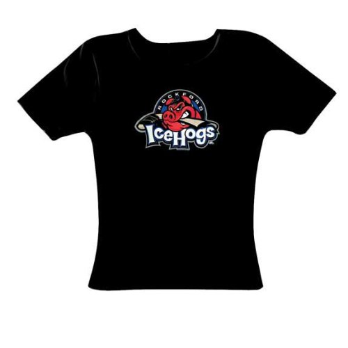 Rockford IceHogs Hockey Ladies Logo Ladies - Black