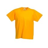 Kinder T-Shirt - gelb - Gr. 152von "Fruit of the Loom"