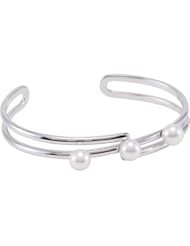 Sterling Silver Freshwater Cultured Pearl Cuff Bracelet