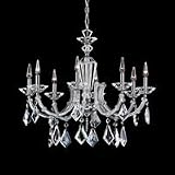 Nulco 328-10 Diamond 10 Light Crystal Chandelier Black Chrome