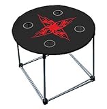 On The Edge Marketing OTE-820008 Flames Black Folding Table