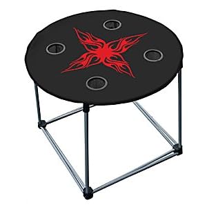 Folding Table Black Flames by 