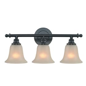 Royce Lighting RV2247 3-46 Valhalla Vanity with Cream Snow Glass, Heirloom Bronze, 3-Light by Royce Lighting