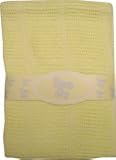 Lemon Cellular Cot Blanket