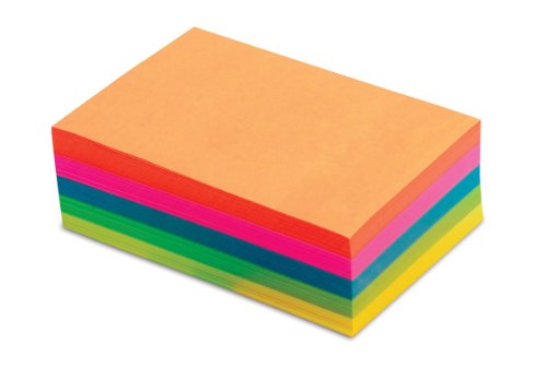 Tops Assorted Fluorescent Color Memo Sheets, 4 X 6, 500 Loose Sheets/Pack (TOP99622)