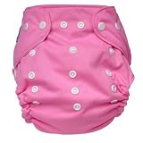 Tiny Tush Elite One-Size Cloth Diaper Snap RASPBERRY PINK