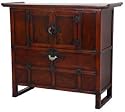 Asian Furniture - 39" Fine Japanese Server Buffet Credenza Flat TV Cabinet w/ Iron Hardware HD210