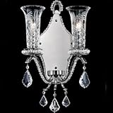 Nulco Lighting Wall Sconces 334 02 Black Chrome Ducal Palace Sconce 2Lt Black Chrome