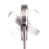 Ovente MDT70BR 7.0 inch Battery Operated LED Lighted Tabletop Vanity Makeup Mirror, 1x/8x Magnification, Nickel Brushed