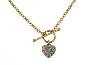 Collier - Femme - Or jaune (9 carats) 2.1 Gr - Diamant 0.16 Cts