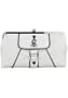 Women's Zahara Silver PVC Opera Clutch: Silver Clutch