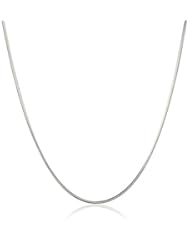 Jewelry: 18k White Gold Italian .7mm Diamond-Cut Snake Chain Necklace, 18" - IMD Trading Company, Inc.